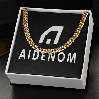 Classic Cuban Link Chain Necklace - Polished Stainless Steel & 14K Yellow Gold